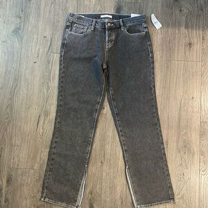 PacSun Womens Jean Low Rise Straight Button Fly Black Size 28 New